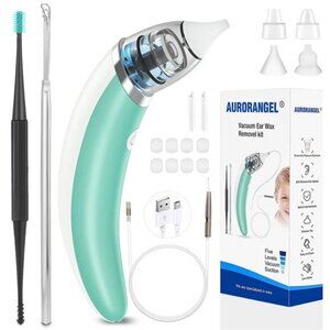 Ear Vacuum Wax Remover Tool - 5 Levels Strong Suction, Silicone Tip